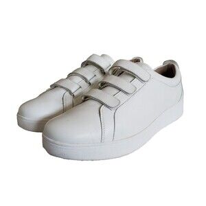Fitflop Women's Athletic Rally Quick Stick Fastening Leather Sneakers Size 11